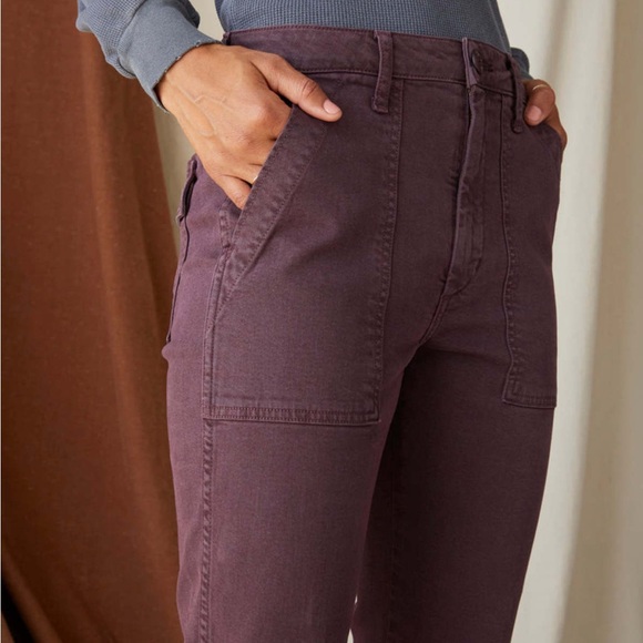 AMO EASY ARMY TROUSER, 25, WINE - Picture 2 of 6